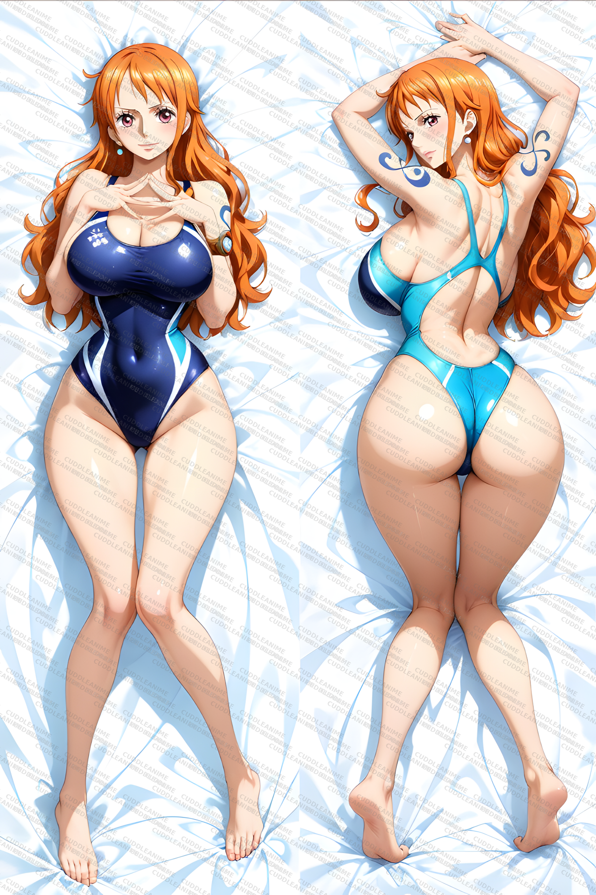 Nami Dakimakura – One Piece Anime Body Pillow – full design watermarked