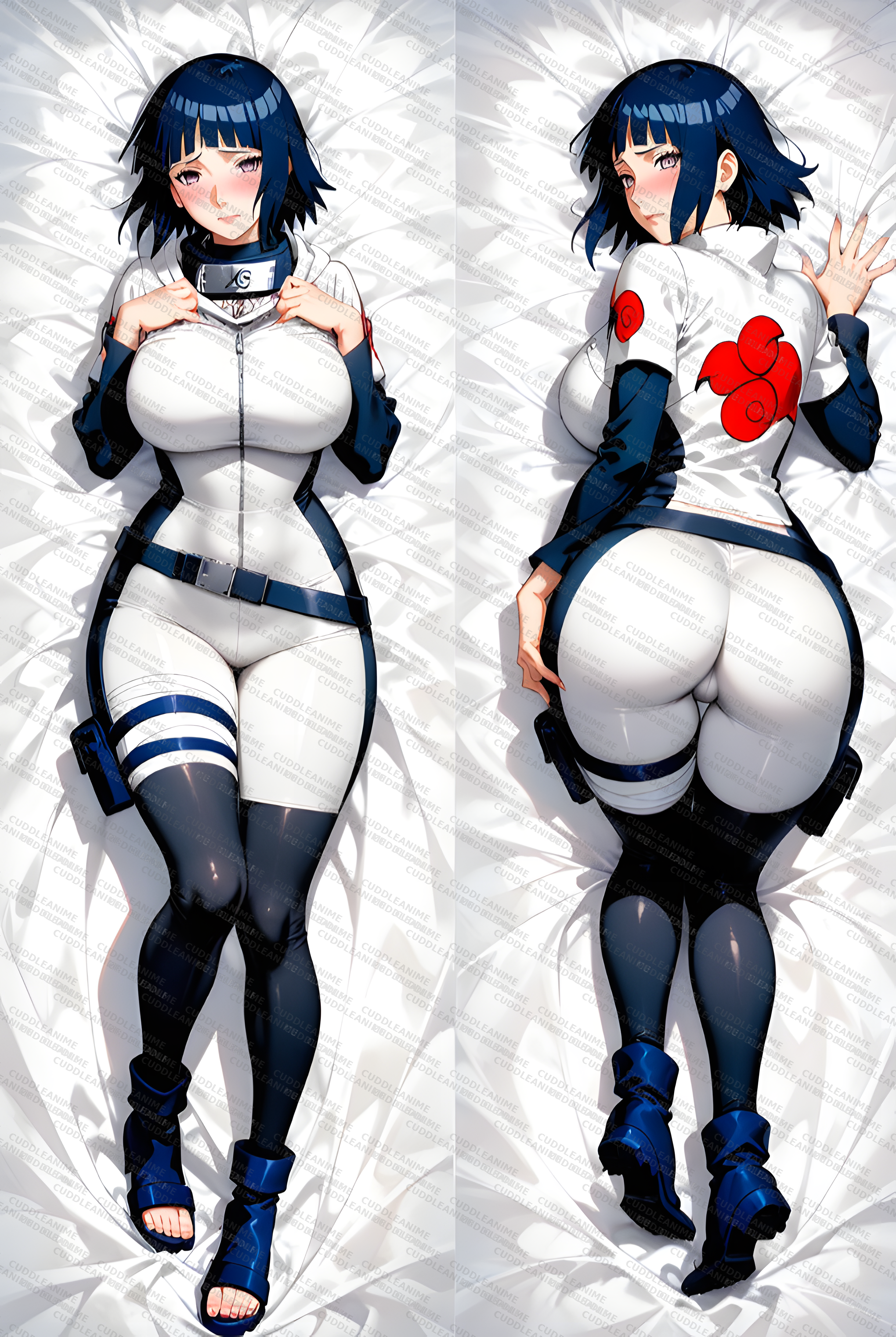 Hinata Hyuga dakimakura, Akatsuki White ver. – full print